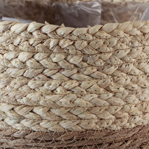 Artikel Kurv søgræs tofarvet kurv med håndtag Ø25cm H24cm