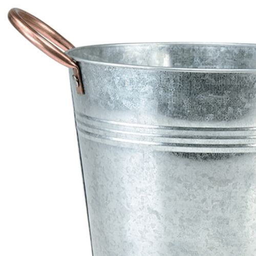 Floristik24 Urtepotte med håndtag spand metal dekoration Ø30cm H27,5cm
