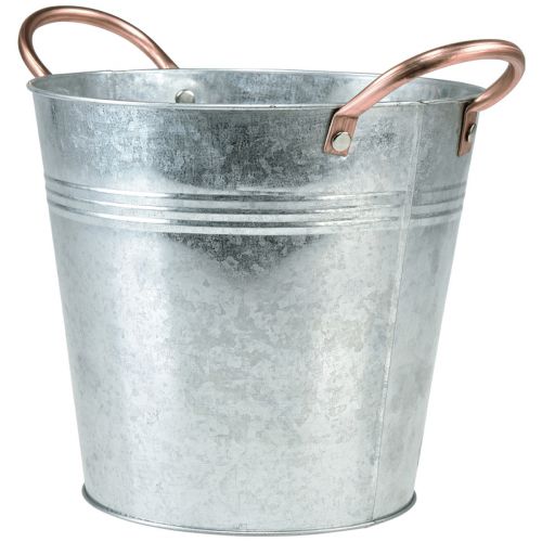 Floristik24 Urtepotte med håndtag spand metal dekoration Ø30cm H27,5cm