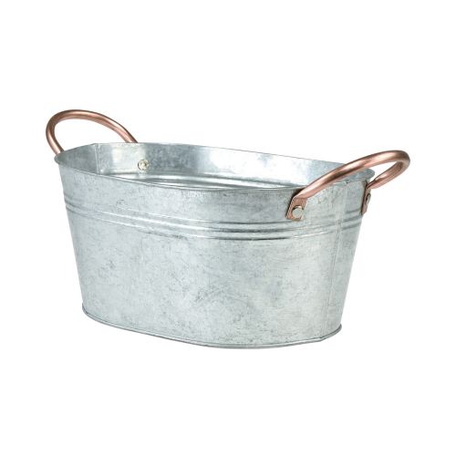 Artikel Blomsterskål med hanke dekorativ metalskål 17,5×12×9cm