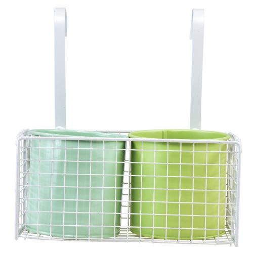 Artikel Urtepotte hængende metal grøn altan dekoration L22cm H23,5cm