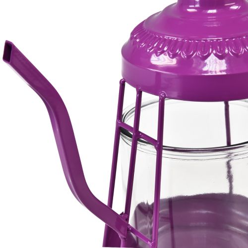 Artikel Fyrfadsstage glas lanterne tekande pink Ø15cm H26cm