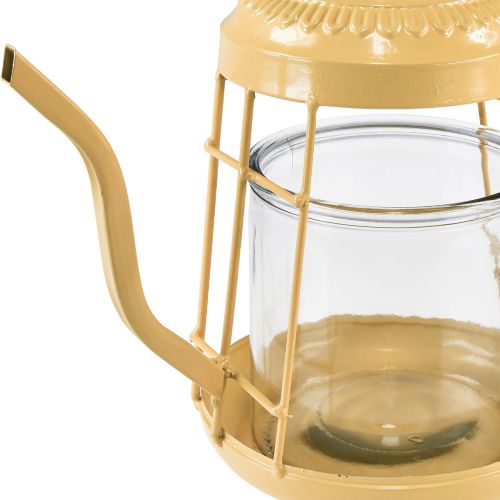 Artikel Fyrfadsstage glas lanterne tekande orange Ø15cm H26cm