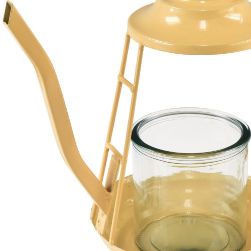 Artikel Fyrfadsstage glas lanterne tekande orange Ø13cm 22cm