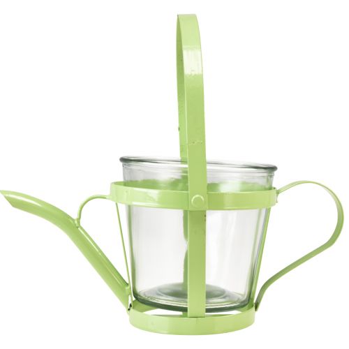 Artikel Lanterne glas dekorativ vandkande metal grøn Ø14cm H13cm