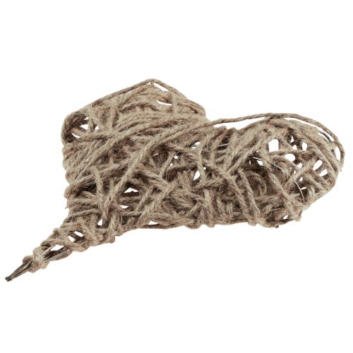 Floristik24 Dekorativ hjertemetal naturbeklædt forårsdekoration 20×22cm