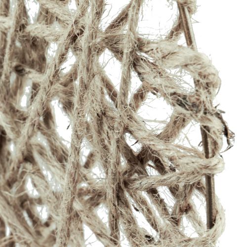 Floristik24 Dekorativ ringkrans beklædt med metal naturfiber sommerdekoration Ø30cm