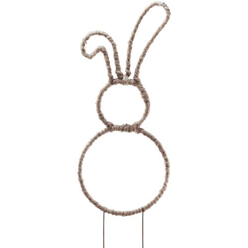 Floristik24 Påskehare dekoration dekorativ stik kanin metal natur H36cm 4 stk