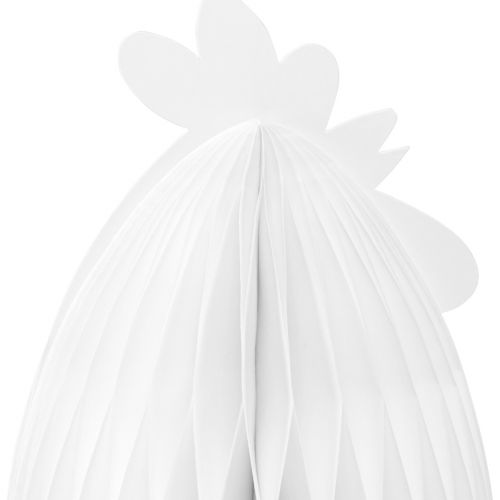 Artikel Dekorativ kylling honeycomb papir dekorationsfigur hvid 28,5x15,5x30cm