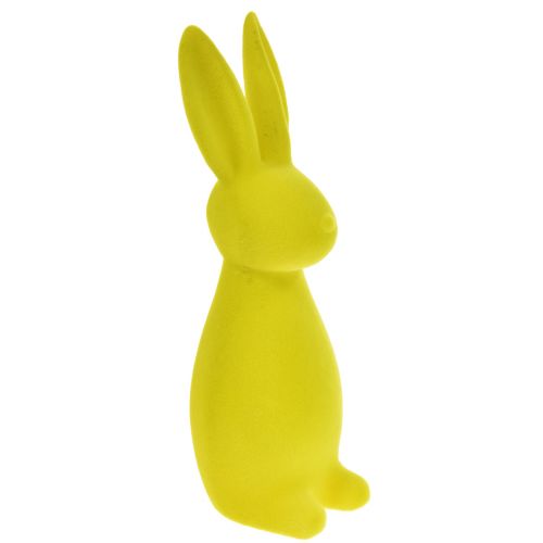 Påskehare-dekoration Gul-grøn – 2. valg – Stående flokket 15×15,5×47 cm