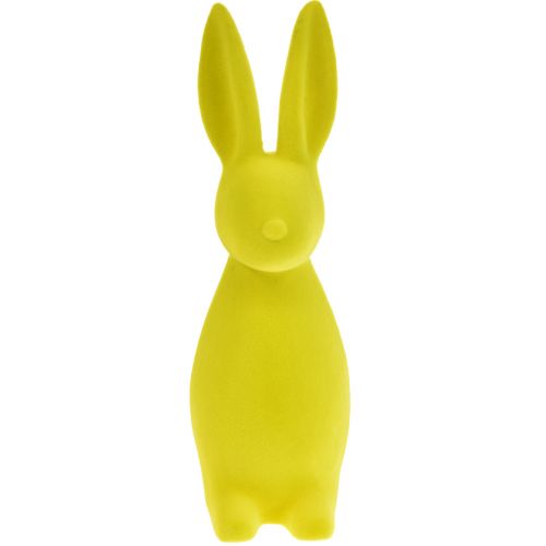 Artikel Påskehare-dekoration Gul-grøn – 2. valg – Stående flokket 15×15,5×47 cm