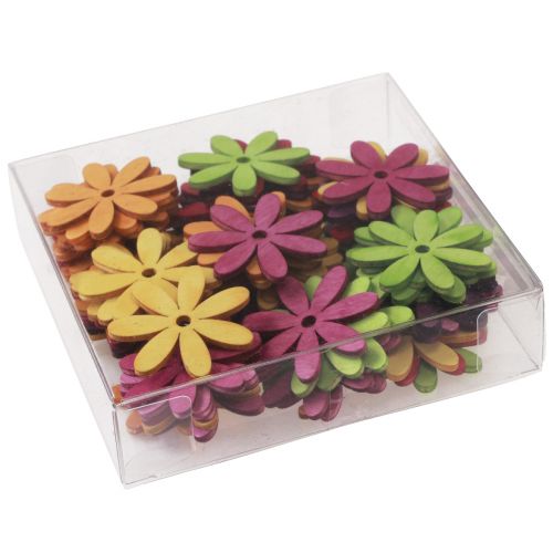 Artikel Scatter dekoration træ blomster borddekoration sommer farverig Ø4cm 72 stk