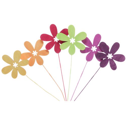 Artikel Forårsdekoration blomsterpropper træblomst 30,5cm 18 stk