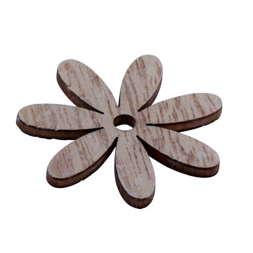 Artikel Scatter dekoration træ blomster borddekoration naturhvid Ø4cm 72 stk