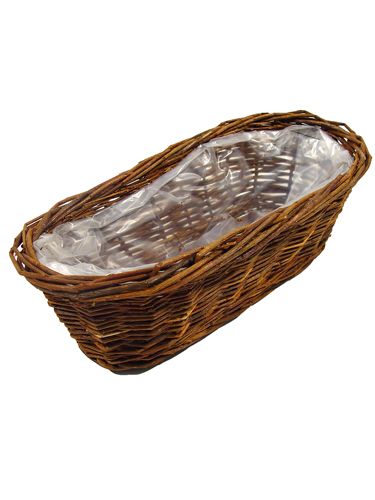 Brødkurv ca 30cm oval usrællet