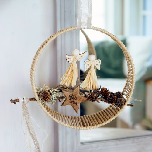 Floristik24 Dekorative jute hængeringe Ø 29cm – naturligt design til kreativt vægdesign 2 stk