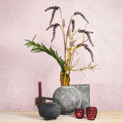 Artikel Dekorativ vase keramik antik look bronze grå 30×20×24cm