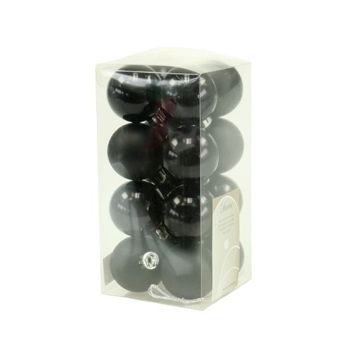 Floristik24 Julekugle plast Ø4cm sort 16 stk