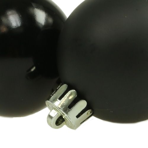 Floristik24 Julekugle plast Ø4cm sort 16 stk