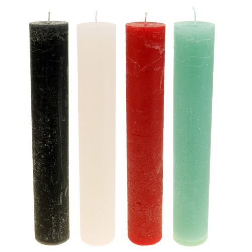 Store lys Farvede pindelys 50x300mm 4stk