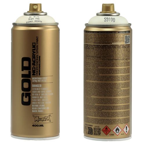 Artikel Spraymaling hvid malingsspray Montana Gold Shock White 400ml
