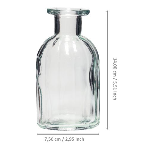 Floristik24 Flaskevase glasvase høj Ø7,5cm H14cm