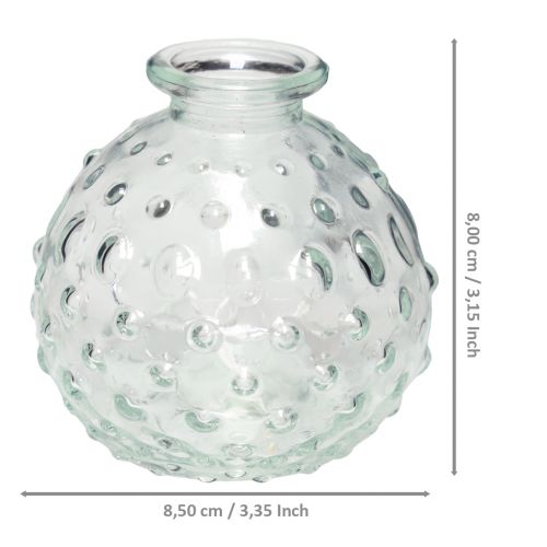 Floristik24 Lille glasvase kuglevase vase klar Ø8,5cm H8cm