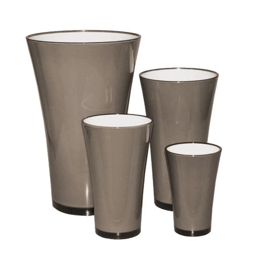 Vase "Fizzy" platingrå Ø13,5cm til ca. Ø28,5cm 1 stk