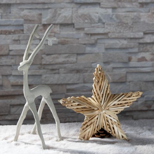 Artikel Rensdyrdekoration hjortefigur metal grå ler optik H27,5 cm