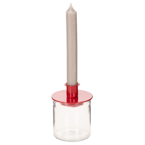 Rund glasvotivlysholder, klart glas, 8 cm, 3 stk. | Floristik24.dk