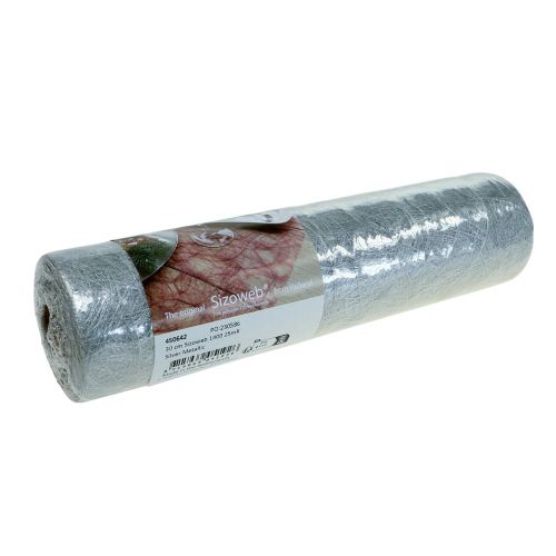 Artikel Deco fleece Sizoweb bordløber sølv 30cm 25m