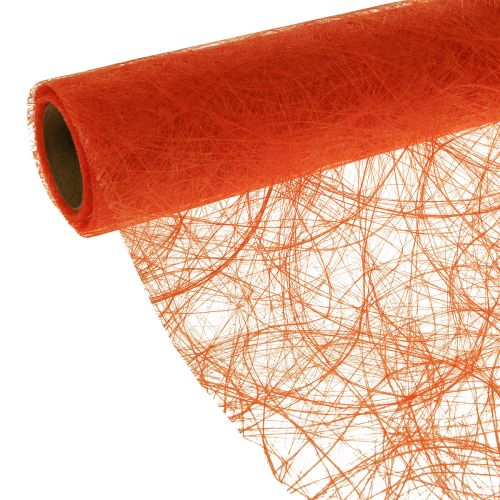 Deco fleece Sizoweb bordløber orange 30cm 5m