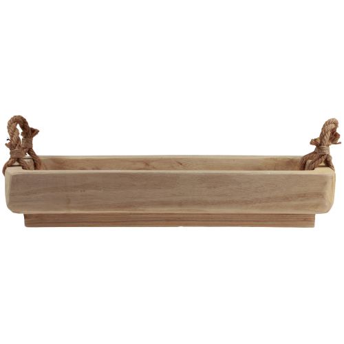 Floristik24 Plantekasse træskål firkantet Paulownia natur 57,5×18cm×18m