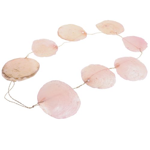 Floristik24 Skalguirlande perlemor skalguirlande Capiz pink L108cm