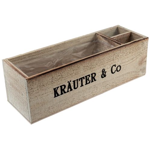 Urtekasse træurtekasse natur 39×13×12cm