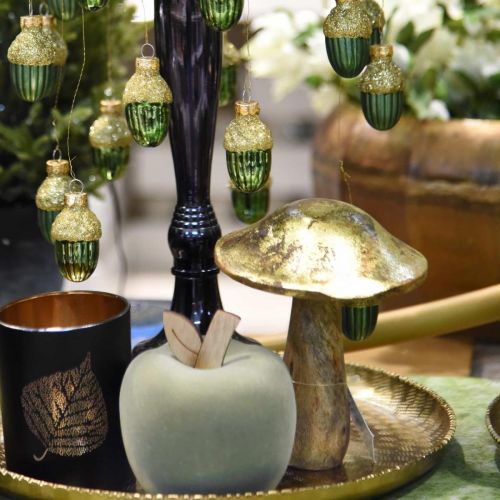 Floristik24 Svampe mango træ guld, naturlige deco svampe store Ø12cm H15cm 2stk