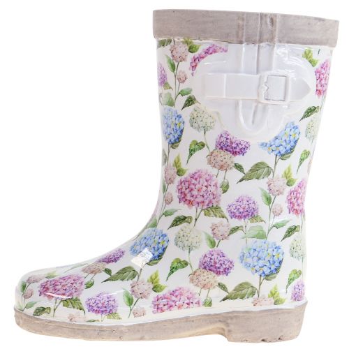 Floristik24 Gummistøvler urtepotteplantemaskine keramisk look H17,5cm