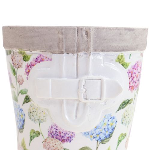 Floristik24 Gummistøvler urtepotteplantemaskine keramisk look H17,5cm