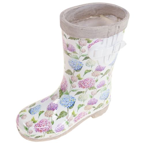 Floristik24 Gummistøvler urtepotteplantemaskine keramisk look H17,5cm