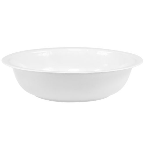 Floristik24 Metal skål skål hvid emalje look Ø29cm H7,5cm