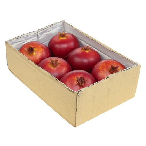 Floristik24 Granatæble deco frugt deco mad dummies rød 8cm 6stk