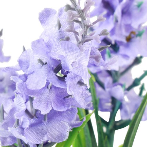 Artikel Kunstig hyacint i potte søgræs blå lilla 16/17cm 2stk