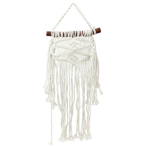 Floristik24 Vægophæng macrame boho vægdekorationscreme 18,5×48cm