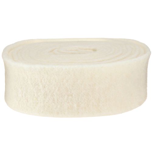 Artikel Filtbånd hvidt 7,5 cm, 5 m