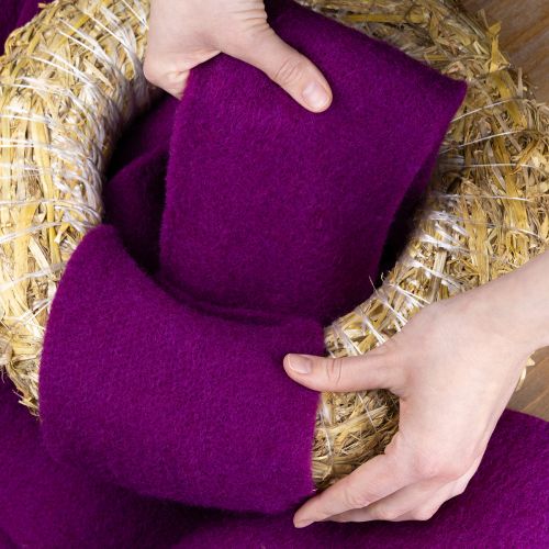 Artikel Filtbånd af uld, fuchsia, 15 cm x 5 m, til dekoration og kreative aktiviteter