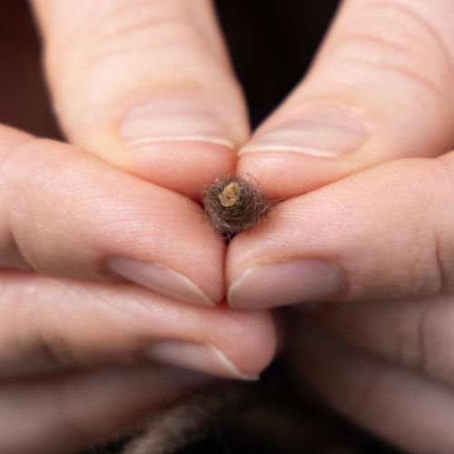 Artikel Vægetråd, uldsnor, brun, 55m dekorativ snor til blomster og kunsthåndværk