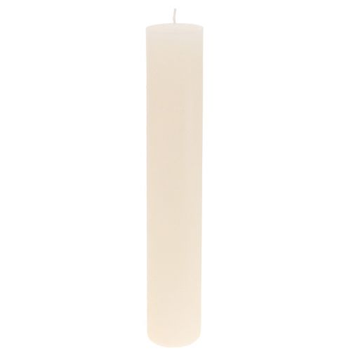 Store lys ensfarvede pindelys creme 50x300mm 4 stk