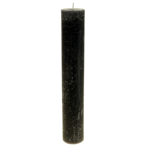 Artikel Store stearinlys, pindelys, ensfarvet antracit, 50x300mm, 4 stk.