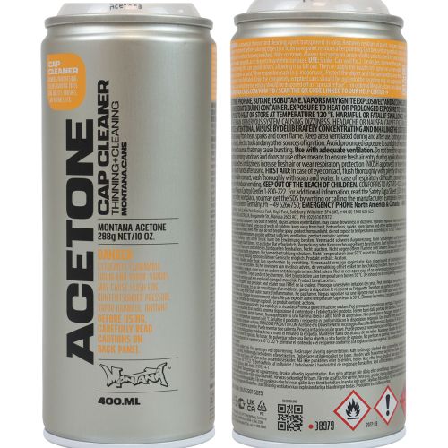 Artikel Acetone sprayrens + fortynder Montana Cap Cleaner 400ml