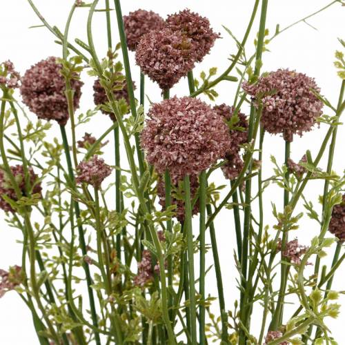 Floristik24 Kunstig Craspedia Violet Trommestik Kunstige blomster 3stk
